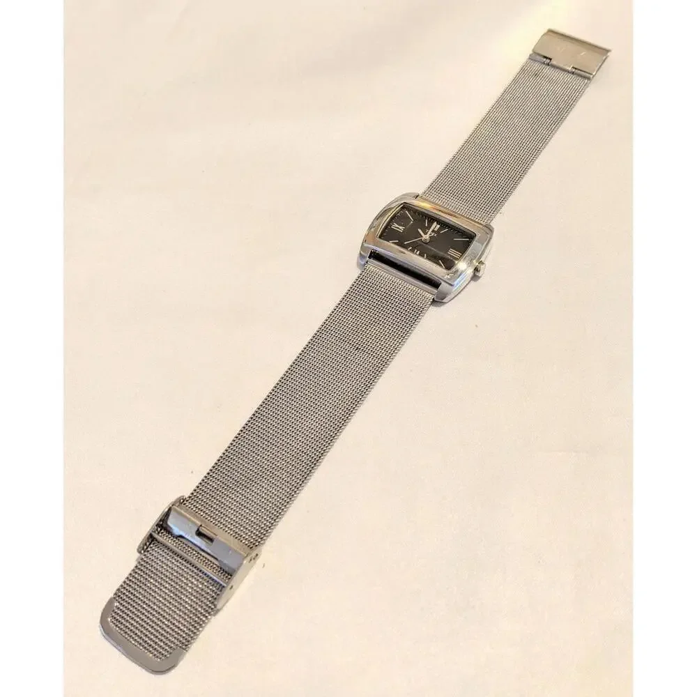 Vintage Women's Timex Easy Reader Quartz Watch 33mm Stainless Steel Mesh Strap